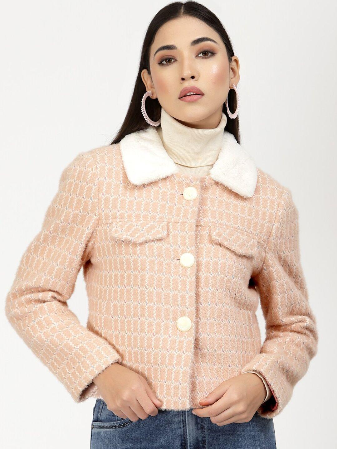juelle women checked over coat