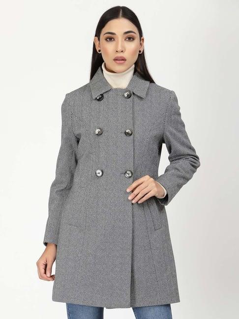 juelle grey self design over coat