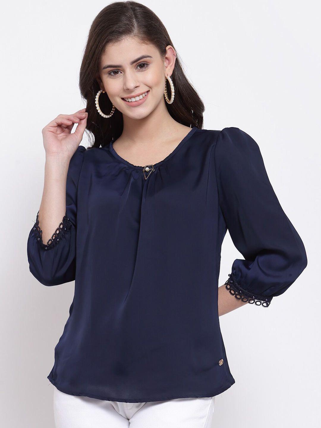 juelle navy blue regular top