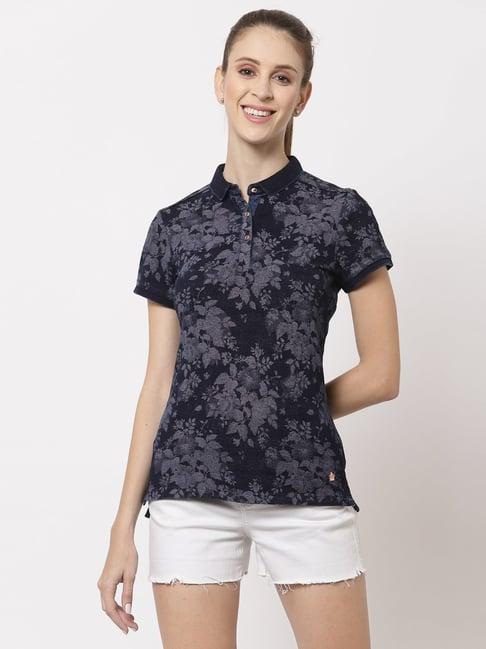 juelle navy printed t-shirt