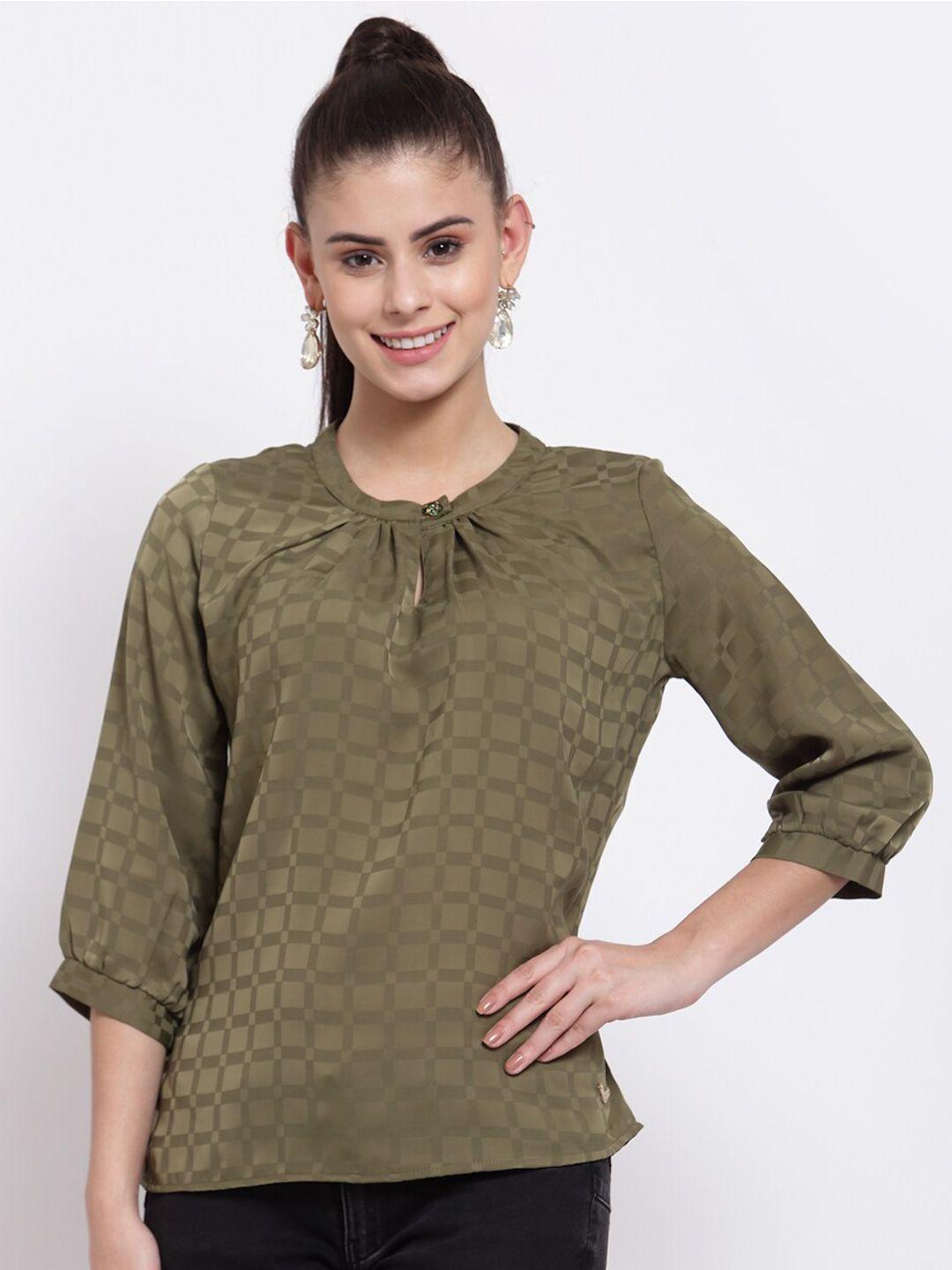 juelle olive green regular top