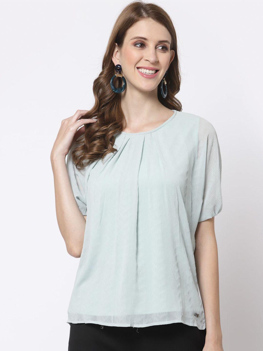 juelle sea green chiffon top