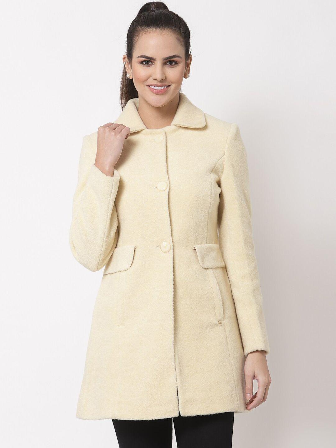 juelle women beige solid longline coat