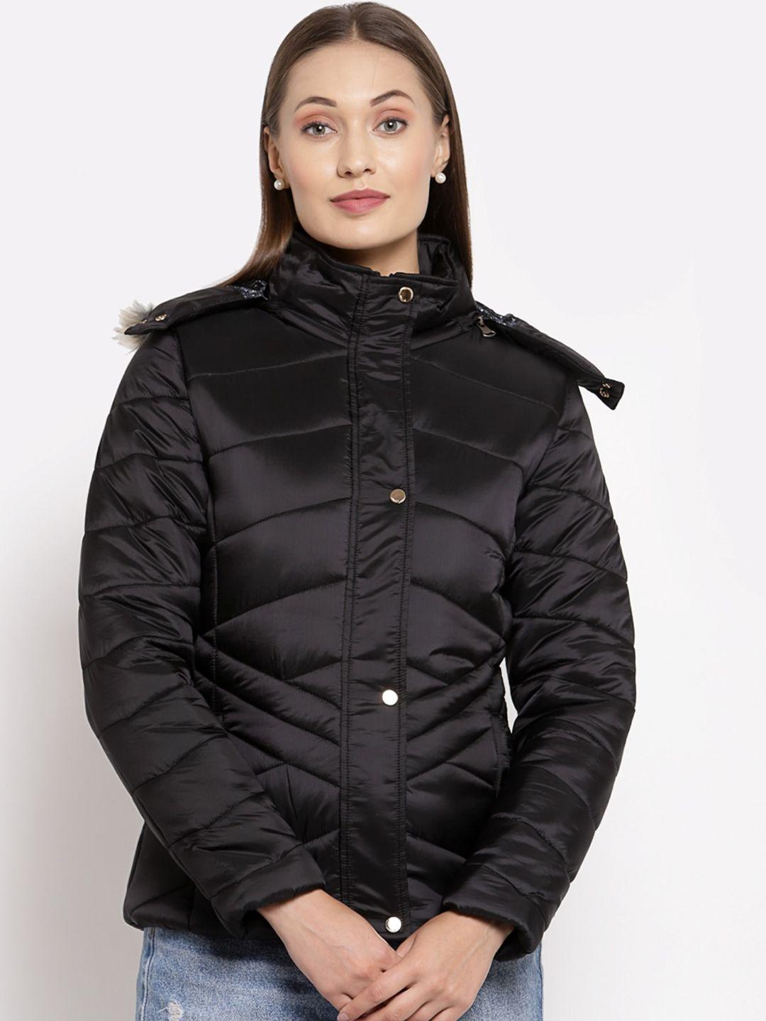 juelle women black camouflage longline puffer jacket