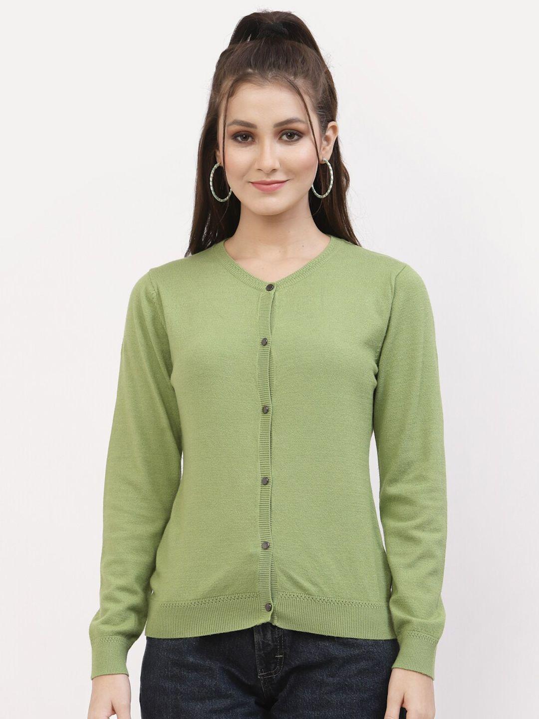 juelle women green cardigan