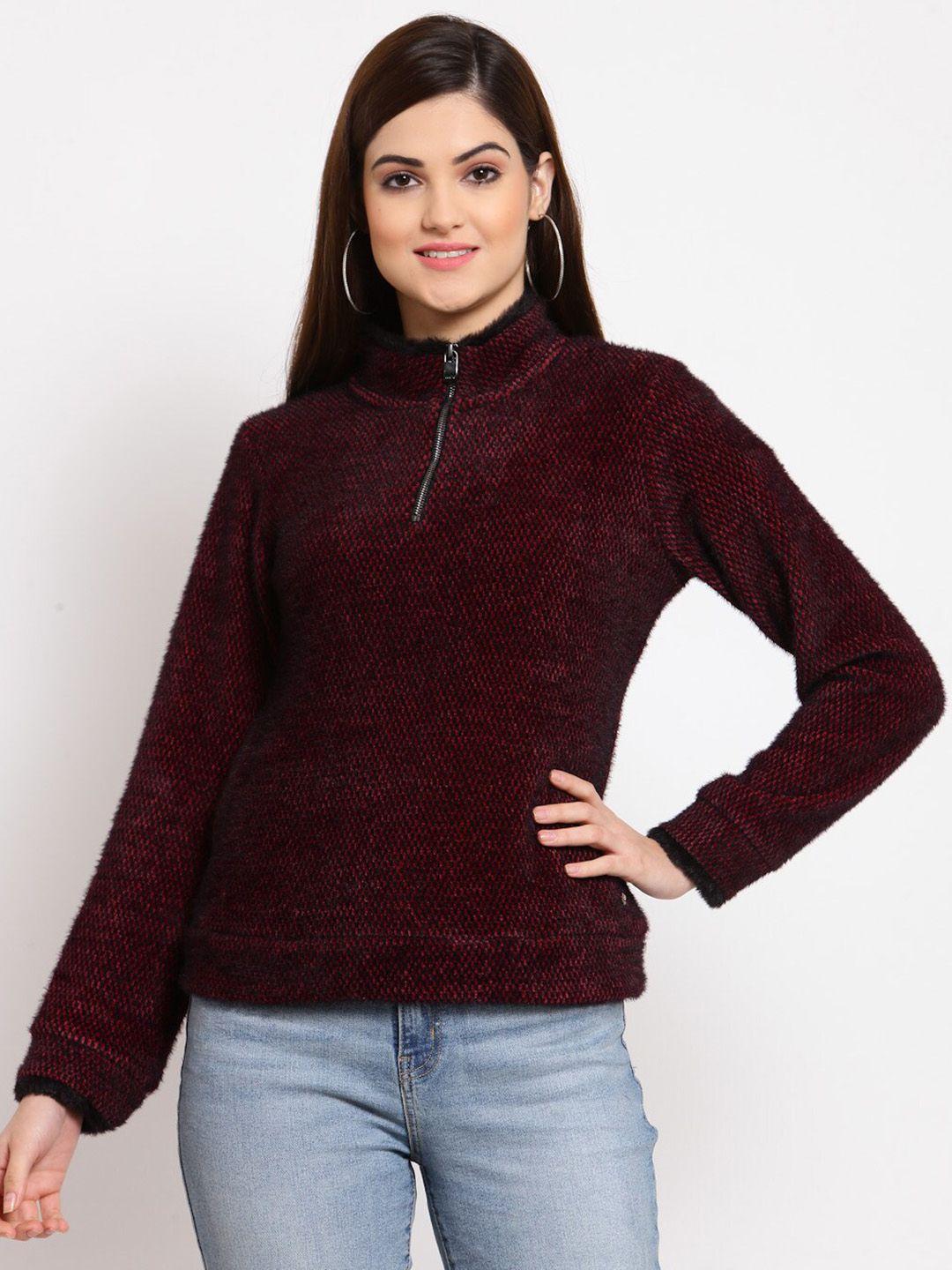 juelle women half zipper pullover sweater