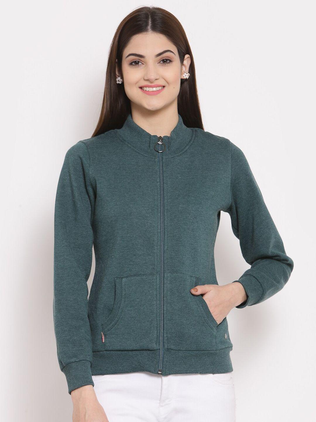 juelle women teal green sweatshirt