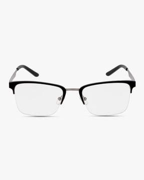 jufm03 half-rim rectangular eyeglasses