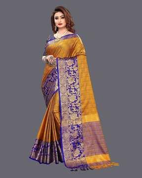 juhi collection hiran mor designer cotton silk milk new trendy jacqured cotton silk designer women fashion saree solid saree