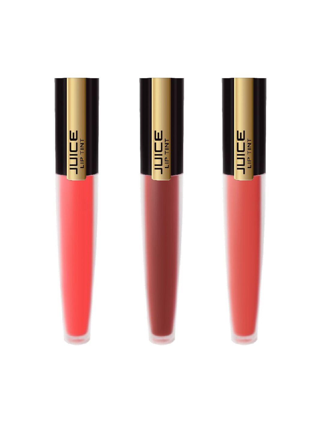 juice multi set of 3 matte lip tint - flare m-06, cranberry m-22, madly maroon m-43