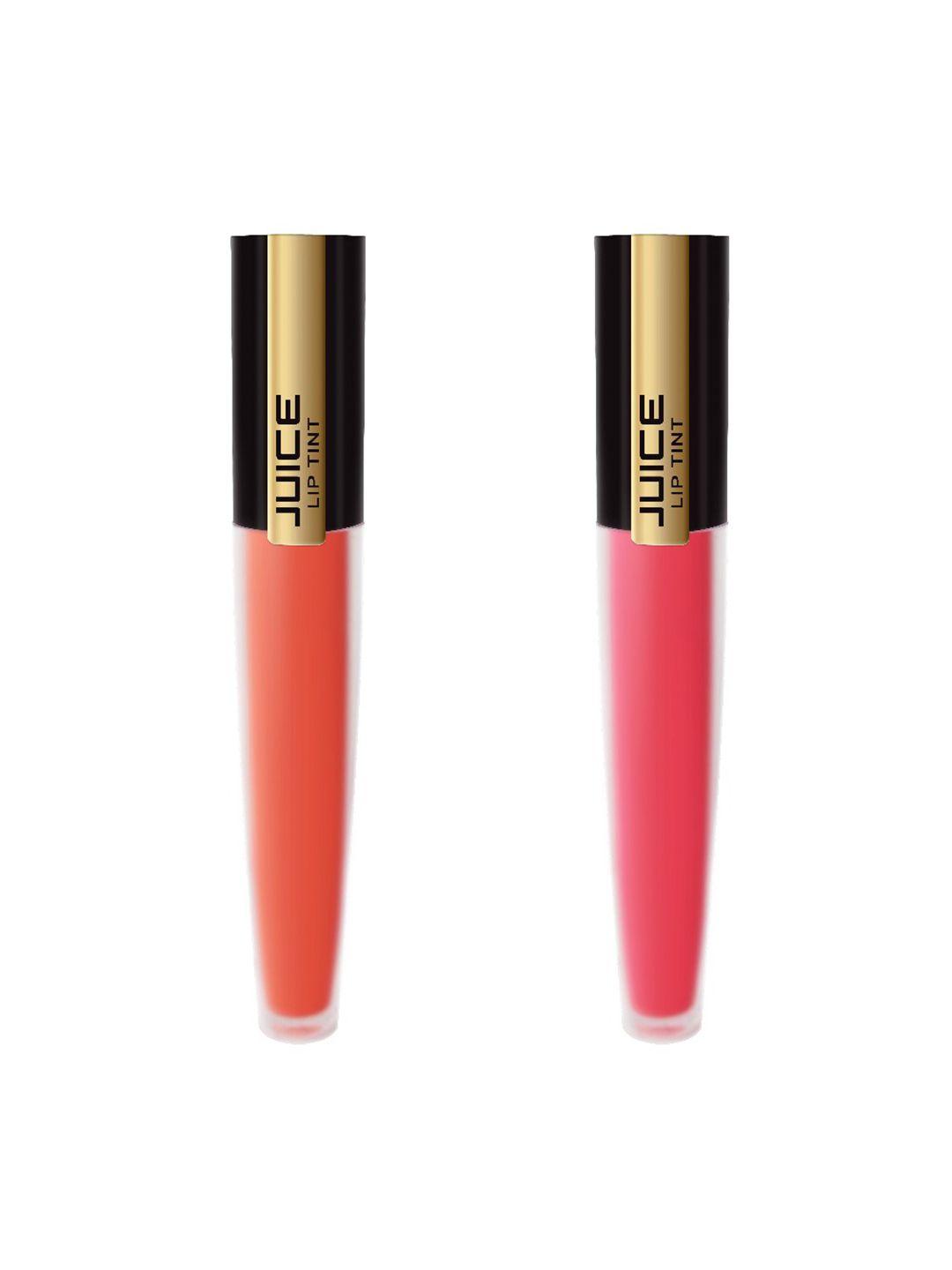 juice set of 2 matte lip tint - red rum m-23 & dusty rose m-11