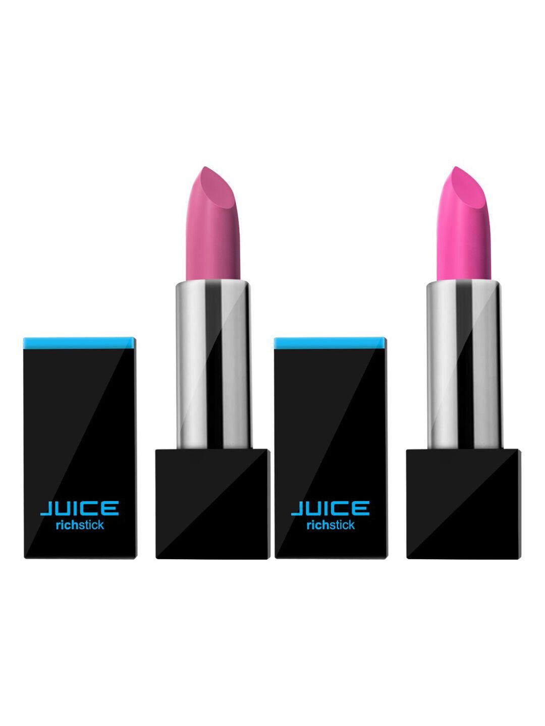 juice set of 2 richstick lipsticks- candy floss m-1 & peach blossom m-97