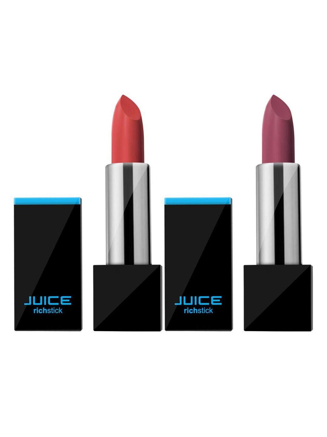 juice set of 2 richstick lipsticks- electricorange m-60 & berrynude m-92