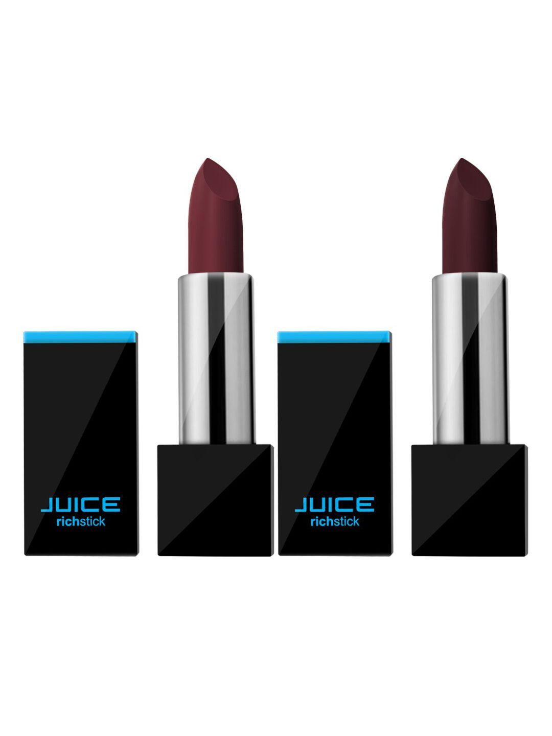 juice set of 2 richstick lipsticks- mysterious red m-26 & rose wood m-45