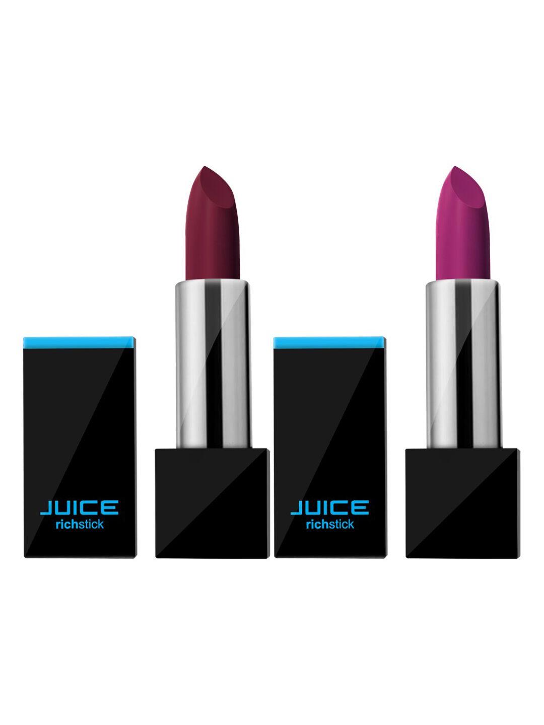 juice set of 2 richstick lipsticks- plumful m-4 & vivid burgundy m-42