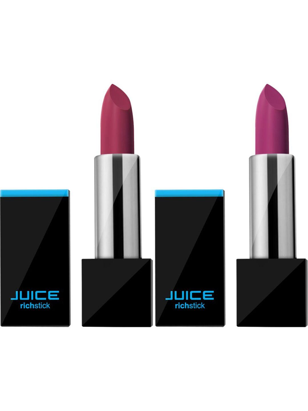 juice set of 2 richstick lipsticks- rose wine m-5 & enduring berry m-6