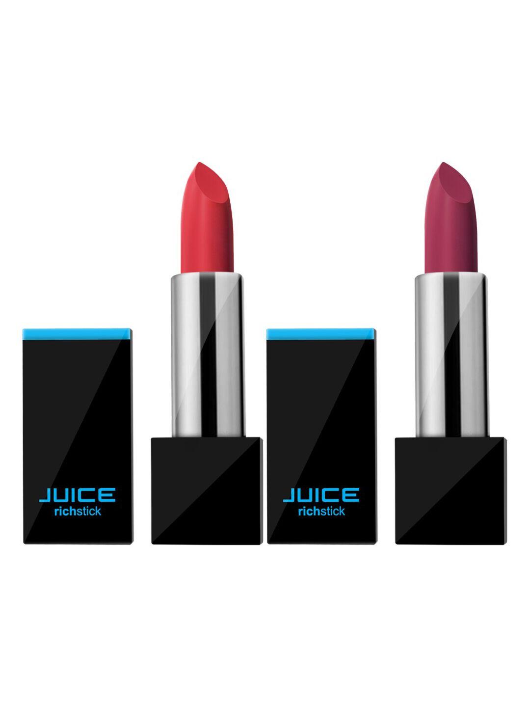 juice set of 2 richstick lipsticks- rose wine m-5 & vibrant orange m-61