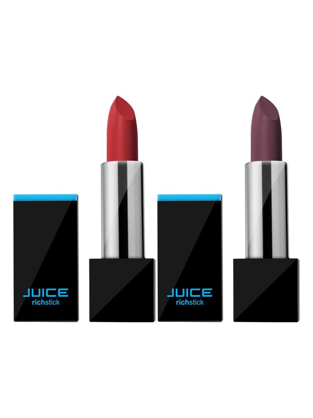 juice set of 2 richstick lipsticks- tangerinetouch m-63 & sepiabrown m-73