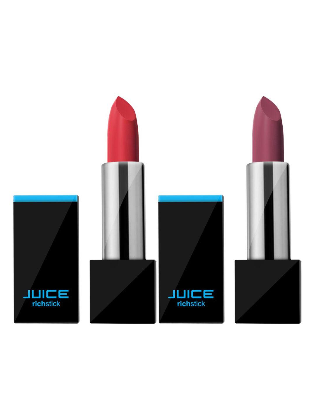 juice set of 2 richstick lipsticks- vibrant orange m-61 & berry nude m-92