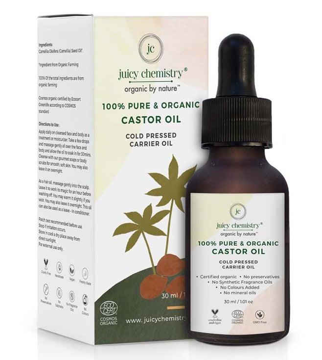 juicy chemistry castor cold pressed carrier oil - 30 ml