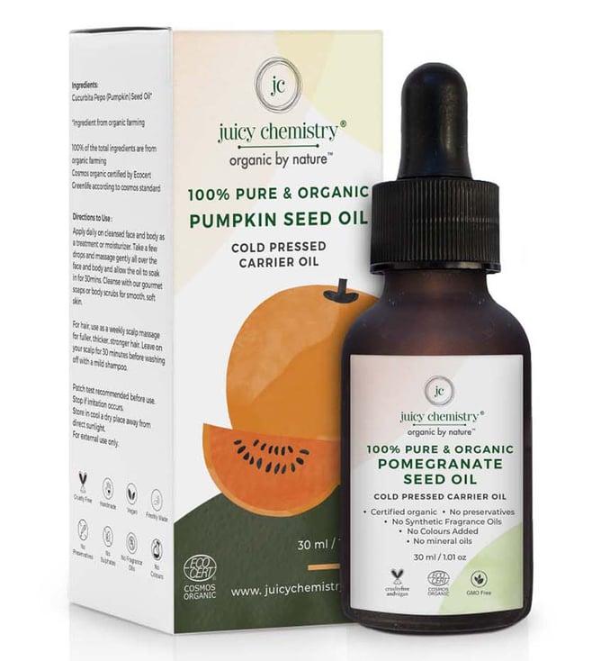 juicy chemistry pumpkin seed cold pressed carrier oil - 30 ml