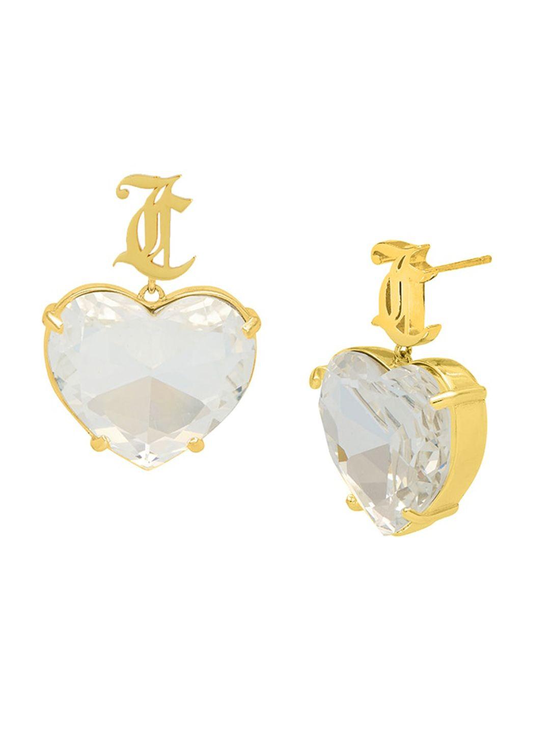 juicy couture gold-toned contemporary drop earrings