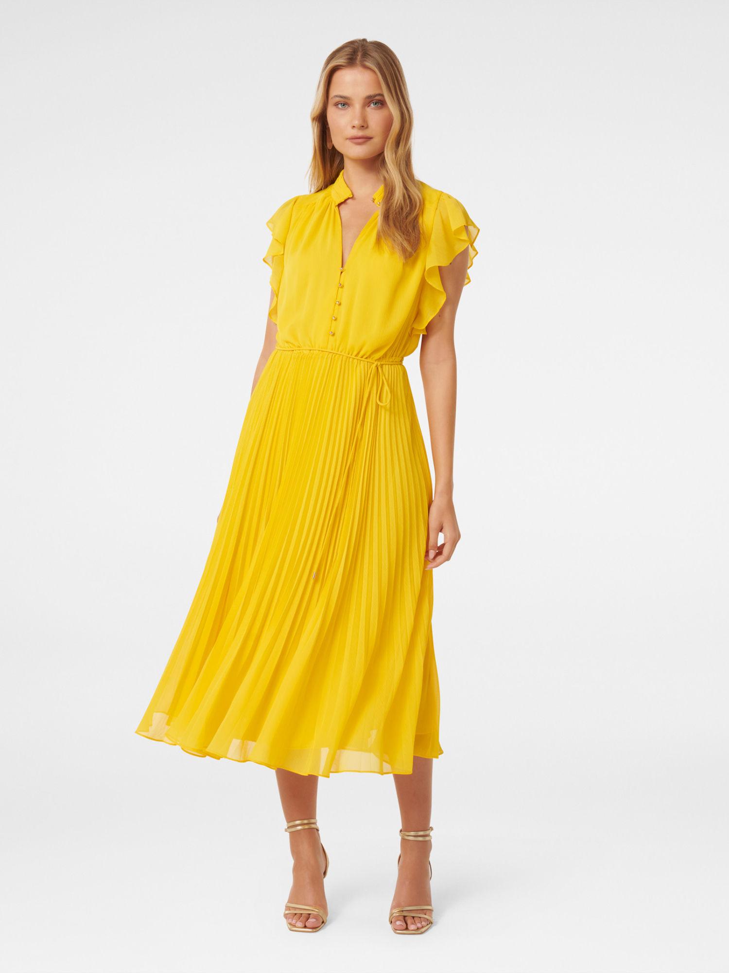 juliet pleated midi dress with belt (set of 2)