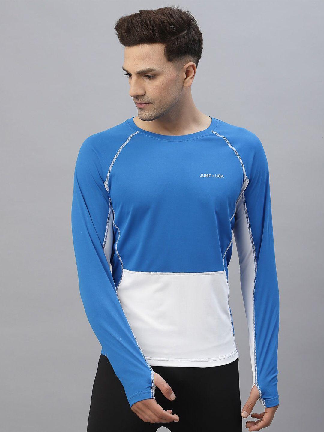 jump usa colourblocked raglan sleeves rapid-dry t-shirt