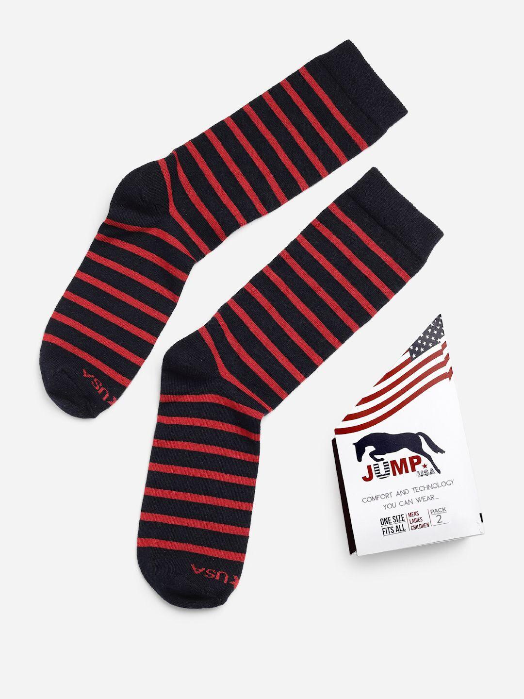 jump usa men pack of 3 assorted calf-length socks