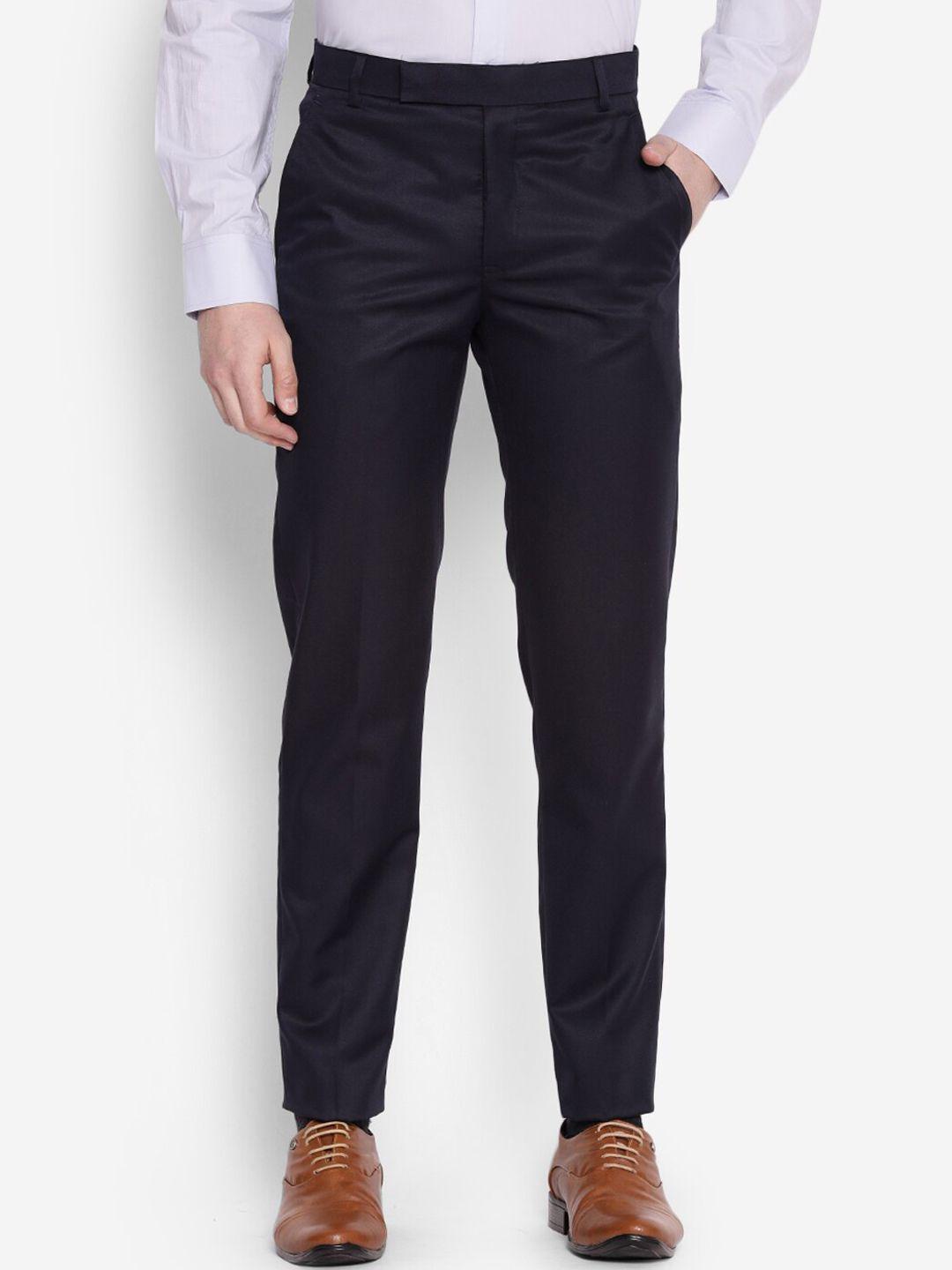 jump usa men relaxed mid rise formal trousers
