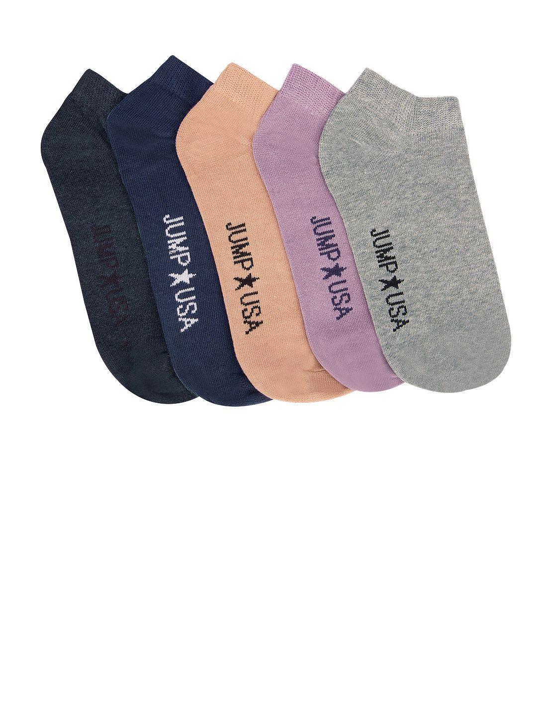 jump usa men pack of 5 ankle length socks