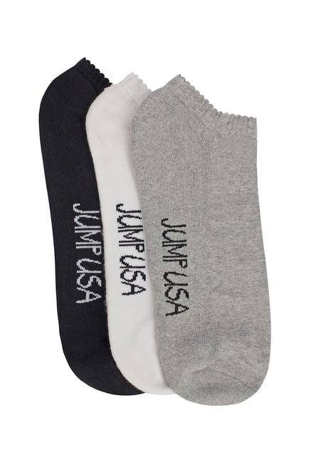 jump usa multicolor ankle lenght socks - pack of 3