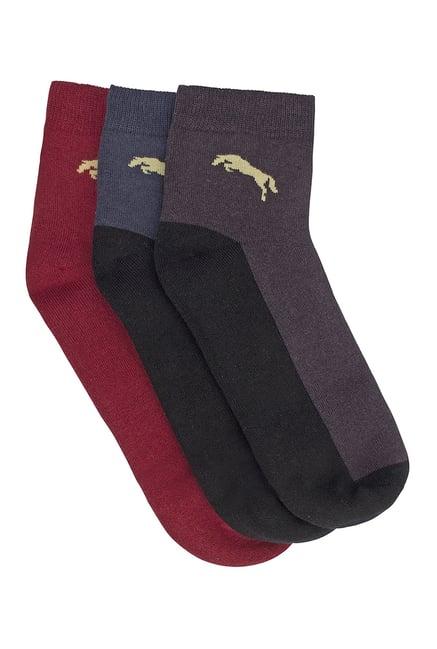 jump usa multicolor ankle lenght socks - pack of 3
