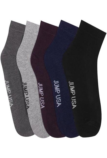 jump usa multicolor ankle lenght socks - pack of 5