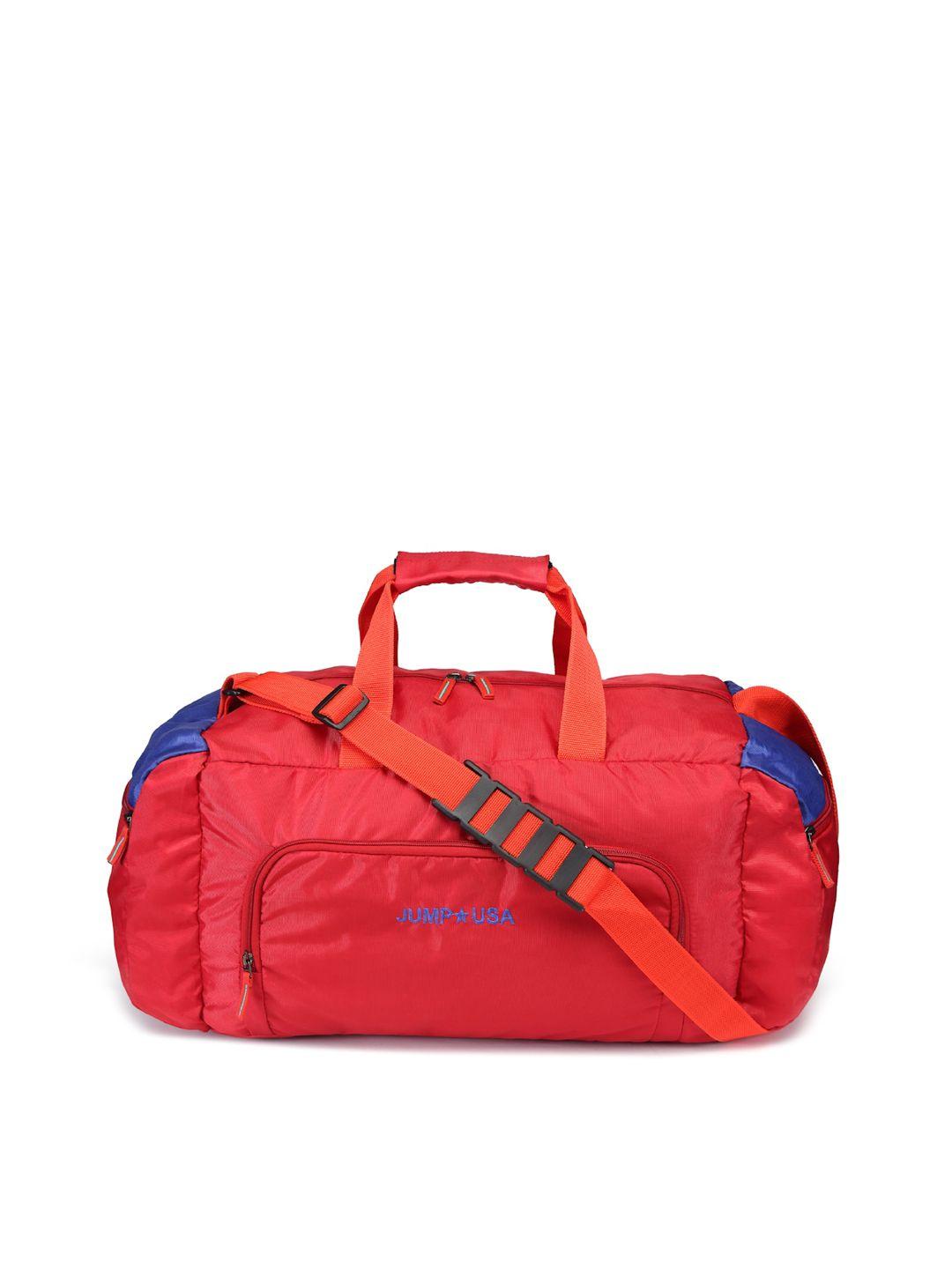 jump usa red & royal blue color-blocked duffel bag