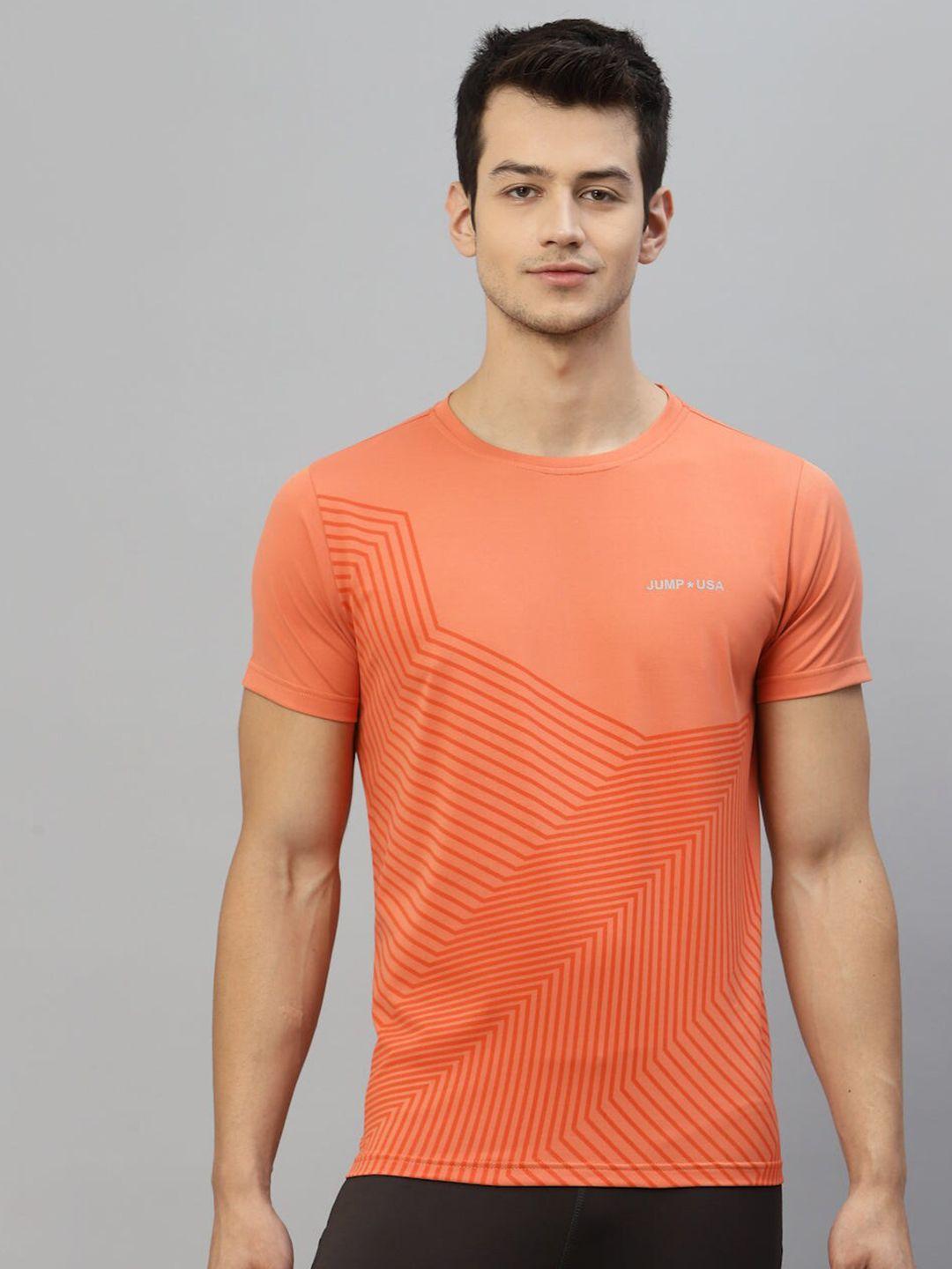 jump usa round neck rapid dry training or gym t-shirt