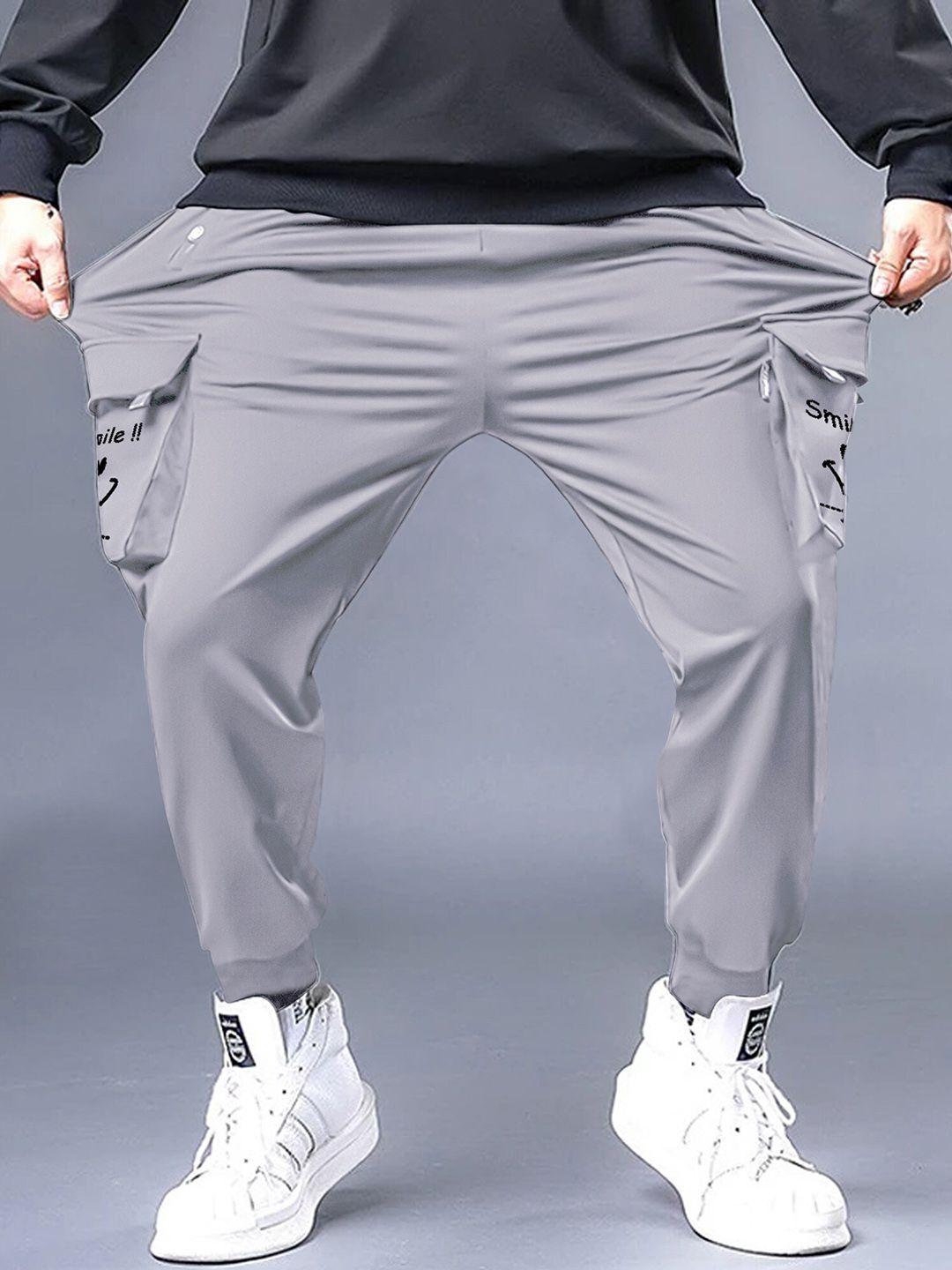 jumpcuts men relaxed-fit mid-rise breathable fabric joggers