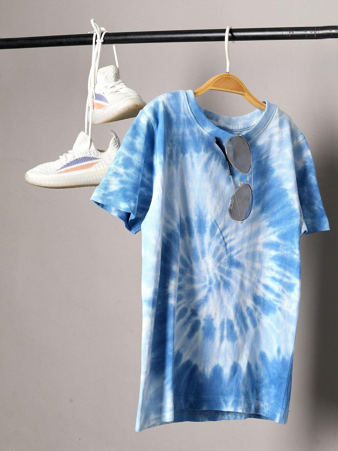 jumping joey boys multicoloured tie and dye dyed pure cotton t-shirt