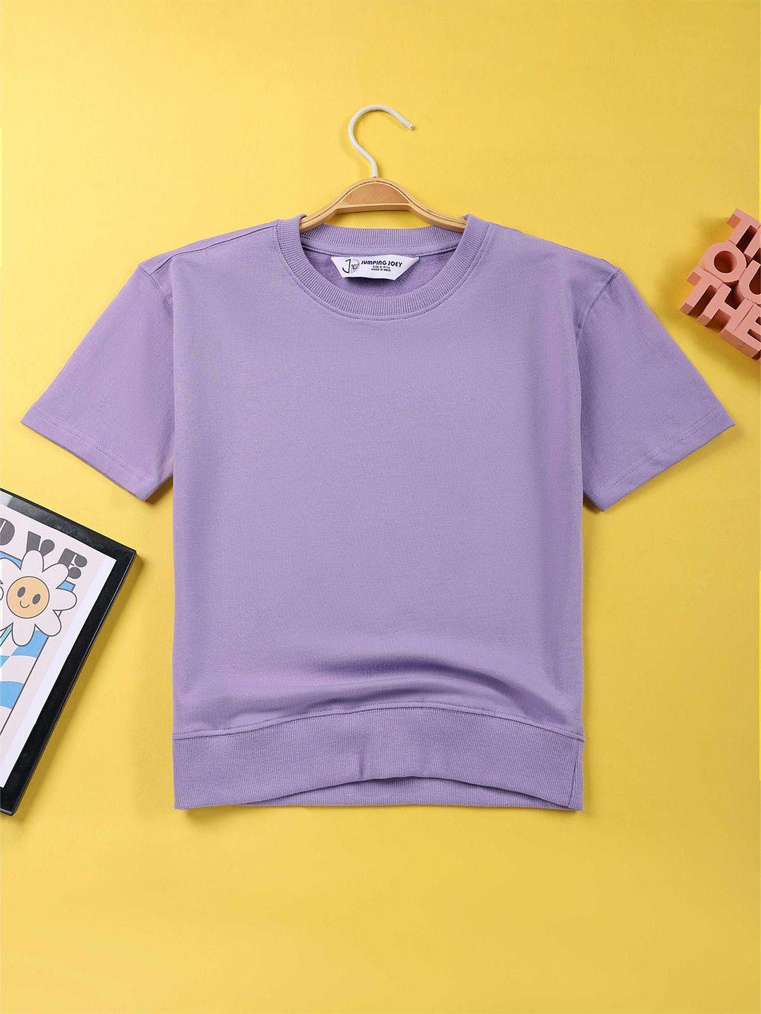 jumping joey boys purple pure cotton t-shirt