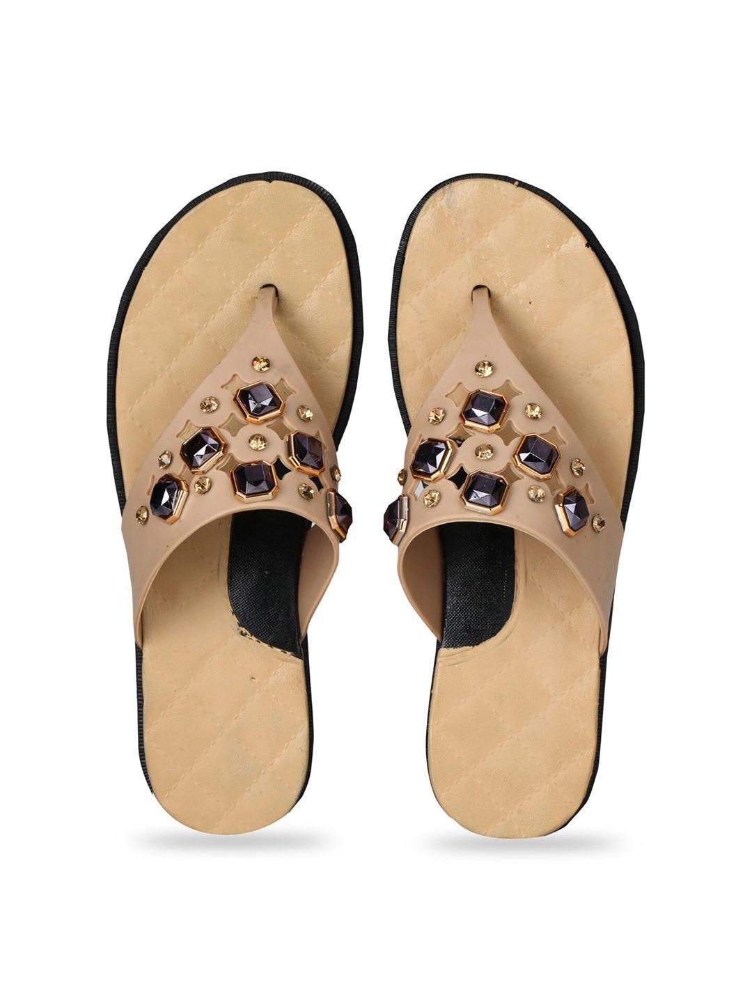 jumplite embellished t-strap flats