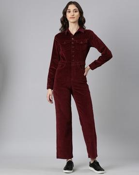 jumpsuit with button closure