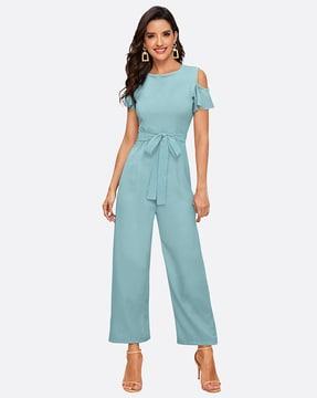 jumpsuit with cold shoulders