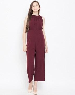 jumpsuit with concealed zip closure