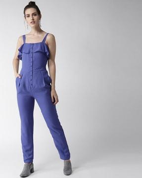 jumpsuit with overlay & insert pockets