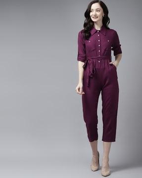 jumpsuit with patch pockets