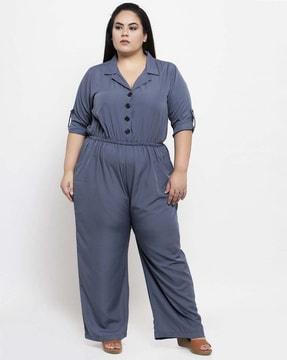 jumpsuit with roll-up tabs