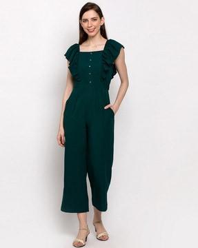 jumpsuit with ruffled detail