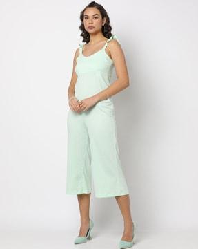 jumpsuit with ruffled strap