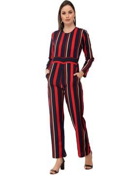 jumpsuit with striped detail