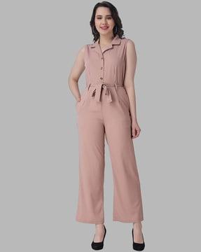 jumpsuit with tie-up waist